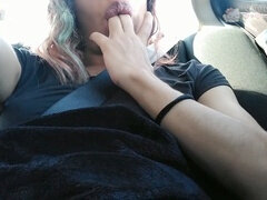 Auto, Jonge meid, Orgasme, Slipje