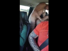 Enthousiasteling, Blond, Auto, Stel, Man die toekijkt, Groep, Interraciaal, Natuurlijke tieten