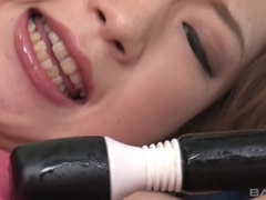 slutty Asian with a hairy bush gets her cunt filled with lube and toys