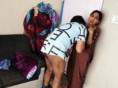 Sexy Indian neighbor girl gives an amazing blowjob and has her tight pussy nailed