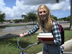 Leie, Blondine, Blasen, Auto, Süss, Dürr, Jungendliche (18+), Titten