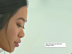 Erotic Asian 21 year old girlfriend with small tits pussy fucked by boyfriend