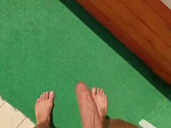 Leie, Blondine, Blasen, Spiele, Deutsch, Selbstgemacht, Milf, Pool
