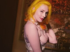 Cul, Lingerie, Masturbation, Rousse roux, Maigrichonne, Jarretelles, Tatouage, Adolescente