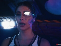 Space Junk movie scene with horny lesbians