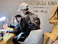 Amateur, Asiatique, Nana, Masturbation, Sauna, Jouets