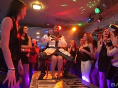 Wild women waiting for their turn with the boy-toy's big dick