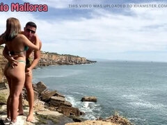 Amateur, Cul, Plage, Bikini, Sucer une bite, Éjaculation interne, Hd, Fille latino