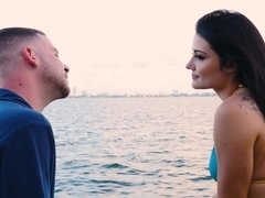 Young stunner Adria Rae fucks outdoors