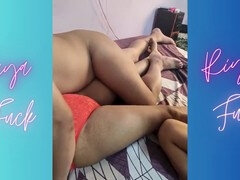 カップル, フォアサム, 乱交, 人妻の, キス, なめる, フェラする, 三人