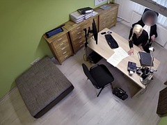 LOAN4K. The beautiful lady has no choice, so why does she turn herself in to the loan officer?