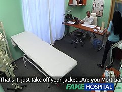 Watch this hot chick beg for her doctor's big black cock to fill her up and fill her up with cum