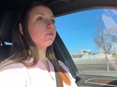 Voiture, Fétiche, Gants, Cuir, Pov, Solo, Allumeuse, Adolescente