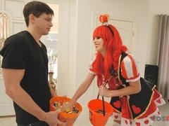 お尻, デカ尻, フェラチオ, バック, 彼女, 手コキする, 赤毛, ティーン