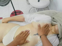 Leie, Hochschule, Hd, Latina, Massage, Stiefmutter, Spanner
