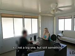 Blonde, Sucer une bite, Tir de sperme, Hd, Bureau, Chatte, Nénés