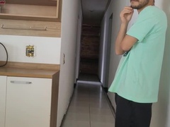 Arsch, Brasilien, Schwanz, Schmuddelige sprache, Hausfrau, Küche, Rau, Rock