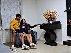 Grosse bite, Noire, Brunette brune, Noir ébène, Hard, Fille latino, Solo, Suçant