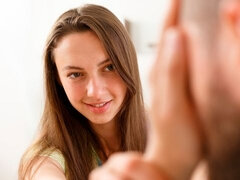 Mamada, Estilo perrito, Ffm, Pajear, Besar, Pelirrojo, Adolescente, Trio