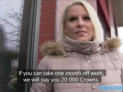 Leie, Grosse titten, Blasen, Paar, Hd, Geld, Öffentlich, Rasiert