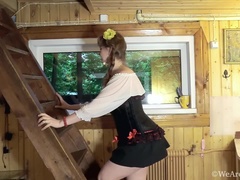Волосатые, Белье, На природе, Рыжие, Стриптиз, Под юбкой