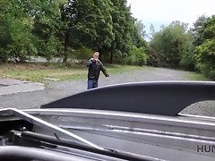 Blondine, Auto, Schmutzig, Europäisch, Hd, Geld, Öffentlich, Rasiert