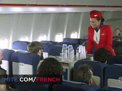 Schönheit, Blondine, Blasen, Süss, Europäisch, Hd, Stewardess, Uniform