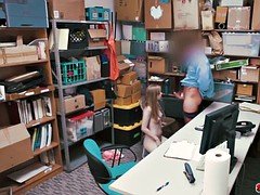 Blonde shoplifter Dolly Leigh got caught and fucked