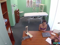 Amateur, Médecin, Lesbienne, Léchez, Infirmière, Bureau, Chatte, Uniforme