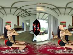 Tridimensionnel, Sucer une bite, Fille latino, Pov, Réalité
