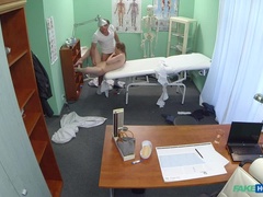 Amateur, Ass licking, Doctor, Fingering, Licking, Nurse, Office, Uniform