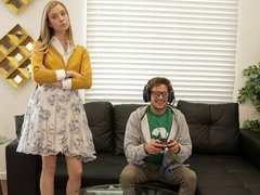 Arsch, Blondine, Blasen, Schwanz, Masturbation, Reiten, Dürr, Jungendliche (18+)