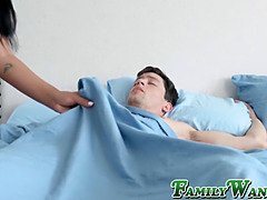 Amerikanisch, Schönheit, Bruder, Schwanz, Aufs gesicht abspritzen, Hd, Riesig, Latina