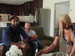 Grote kont, Blond, Bedriegen, Stel, Jurk, Reusachtig, Man, Vrouw