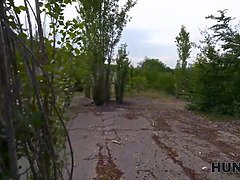 Eva tender's tight pussy pounded hard by Sam Vip4k & Jeffry Jackson in public ruins