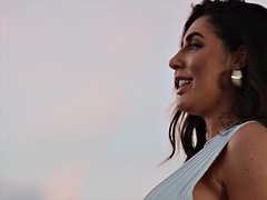 デカパイ, 黒人, フェラチオ, 彼氏, 茶髪の, 黒人, 異人種間, 下着