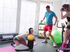 69, 美女, 茶髪の, チェコ, オナニー, 現実, 三人, オッパイの