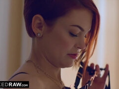 フェラチオ, イマラチオ, ハードコア, 旦那, オマンコ, 赤毛, 馬乗り, ストッキング