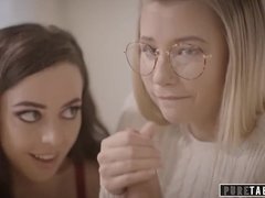 Blonde, Lunettes, Hd, Actrice du porno, Pov, Jarretelles, Tabou, Adolescente