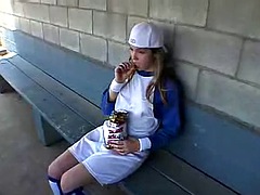 Amateur, Blonde, Game, Masturbation, Outdoor, Solo, Teen, Tits