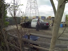 Blondine, Im freien, Polizei, Realität, Weibliche ejakulation