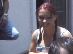 Pornstar Katja Kassin gets her sweet ass pounded in a wild group session