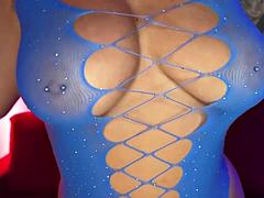 Oiled Chubby Elana Bunnz Rides Musa Phoenixs BBC to Cum Swallow