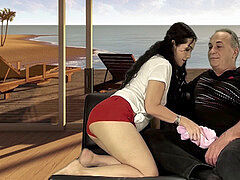 Asian, Facial, Spanking