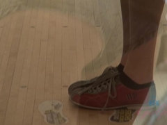 Enthousiasteling, Badpak, Blond, Vriendin, Kort haar, Mager, Strippen, Tatoeage