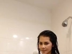 デカパイ, 茶髪の, 女, 軟体, キス, 下着, シャワー, 濡れ