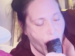 Belle grosse femme bgf, Sucer une bite, Brunette brune, Bâillonner, Mamie, Interracial, Naine, Maman