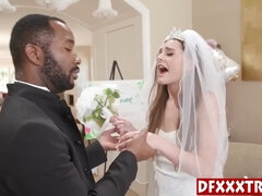 Zwart, Pijpbeurt, Brijd, Zwart, Hardcore, Interraciaal, Tiener, Bruiloft