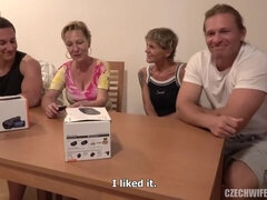Czech Wives' Swap Casting: Big Tit Mature Blonde with Hair