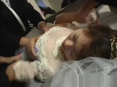 Asian bride gets hardcore group fucking part2